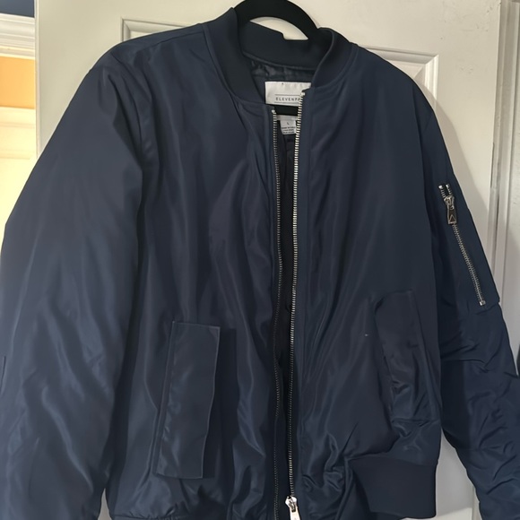 Eleven Paris Other - Eleven Paris Navy Blue Bomber Jacket